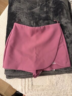Zara Dusty Rose High-Waist Skort